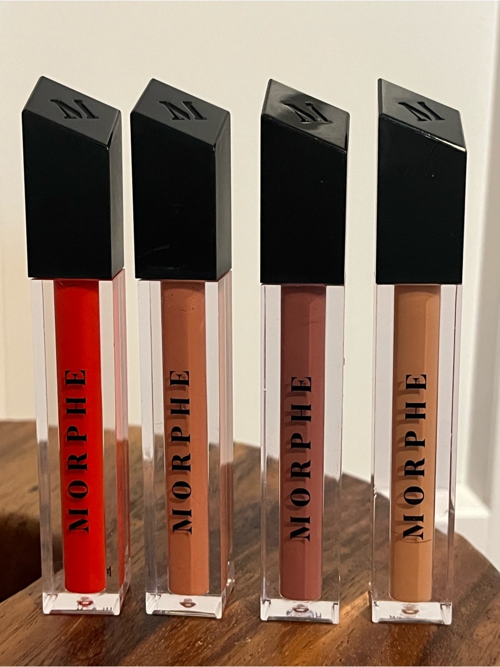 Morphe Liquid Lip Gloss Set — Red, Nude, Mauve, Beige